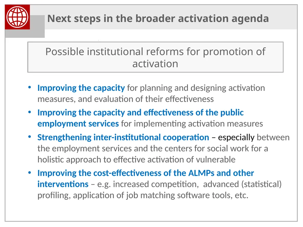Activation and Smart Safety Nets in the Western - slide 38 of 40