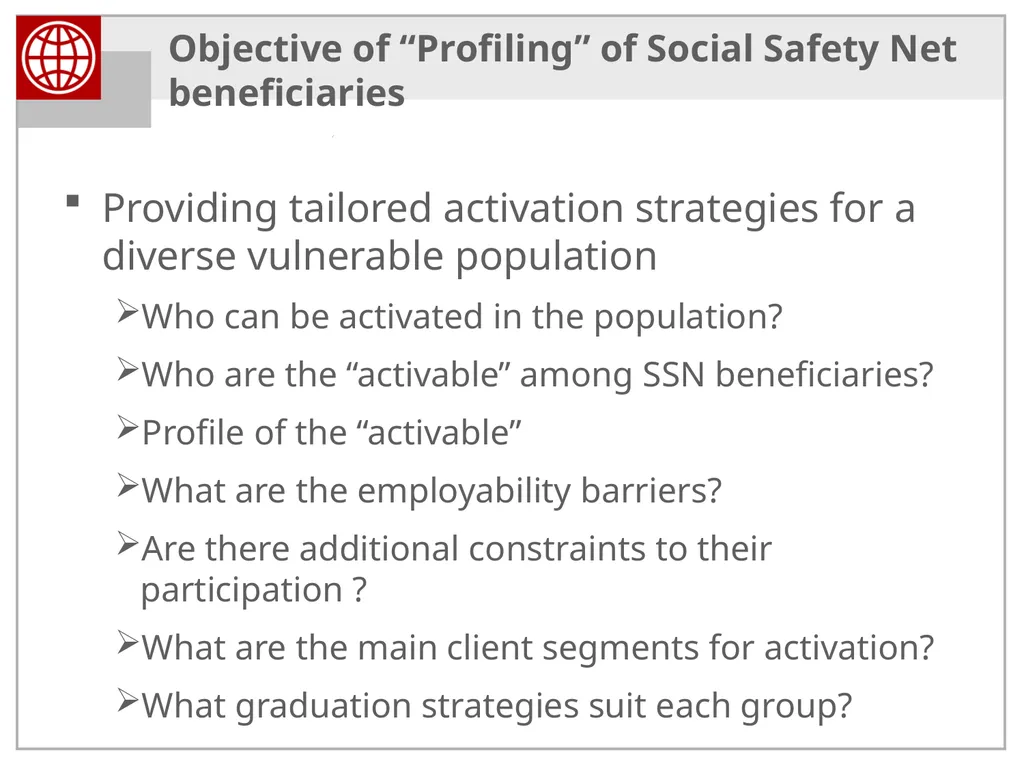 Activation and Smart Safety Nets in the Western - slide 15 of 40