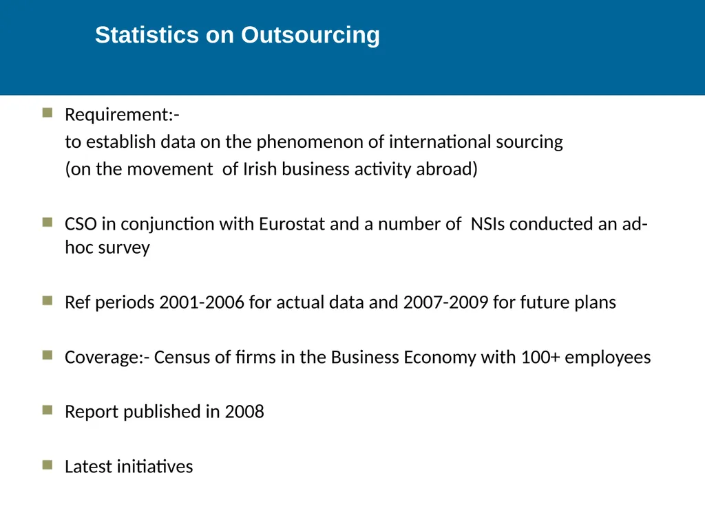 Thematic Enterprise Statistics Joe Madden Head of - slide 19 of 21
