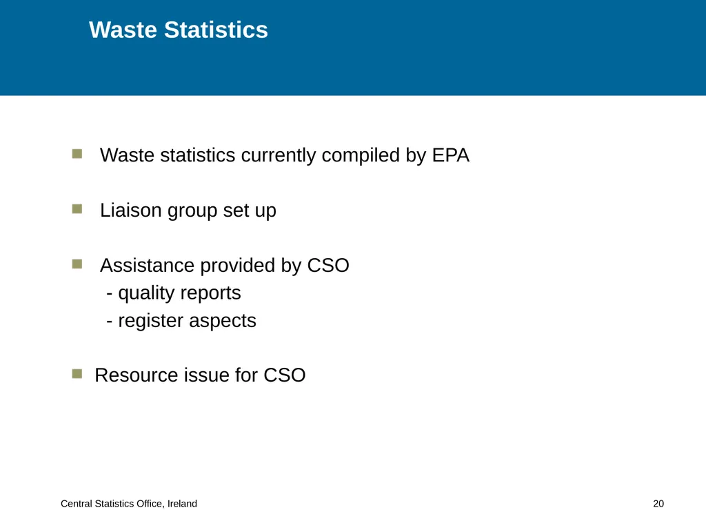 Thematic Enterprise Statistics Joe Madden Head of - slide 20 of 21