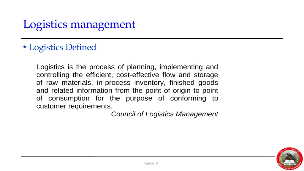 Yabibal A. Chapter 7 Supply Chain, Procurement and - slide 24 of 31