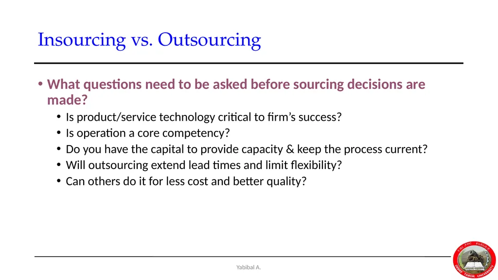 Yabibal A. Chapter 7 Supply Chain, Procurement and - slide 13 of 31