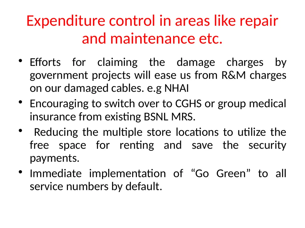 Suggestions for the betterment of the organization - slide 15 of 23