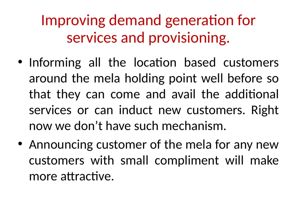 Suggestions for the betterment of the organization - slide 17 of 23