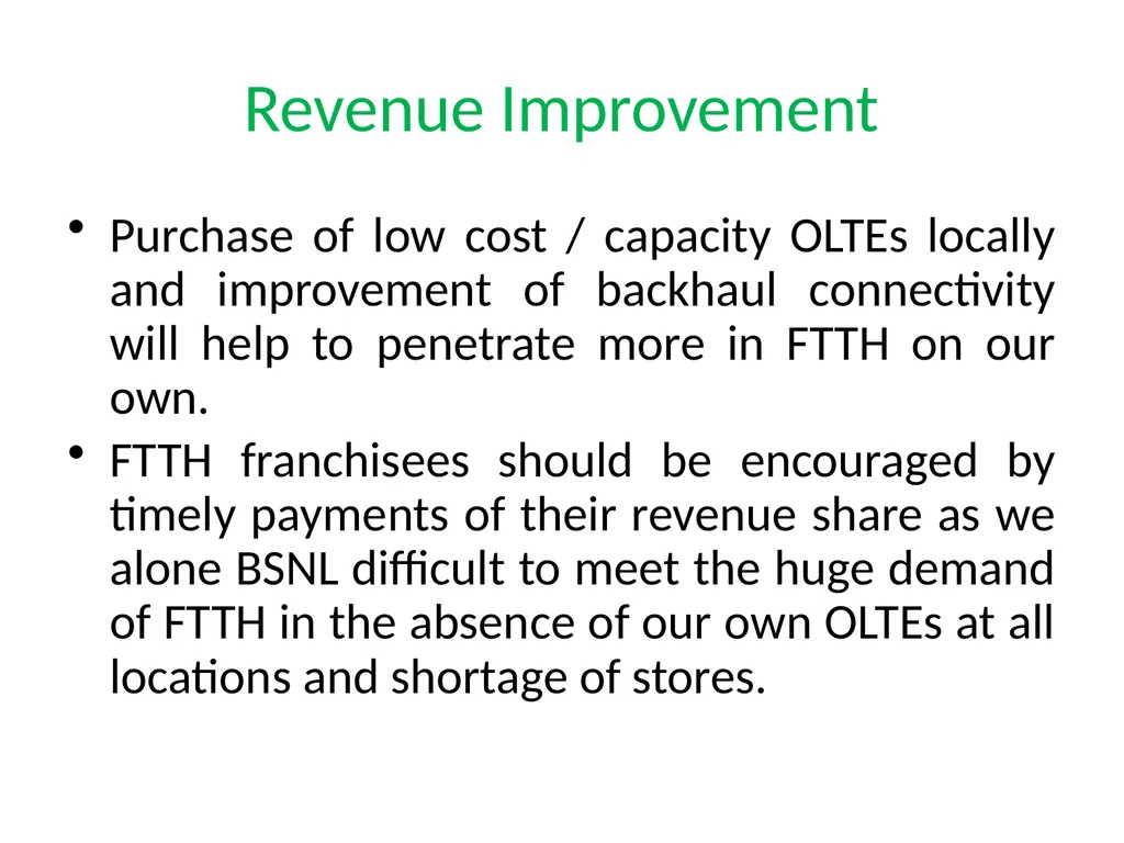 Suggestions for the betterment of the organization - slide 8 of 23