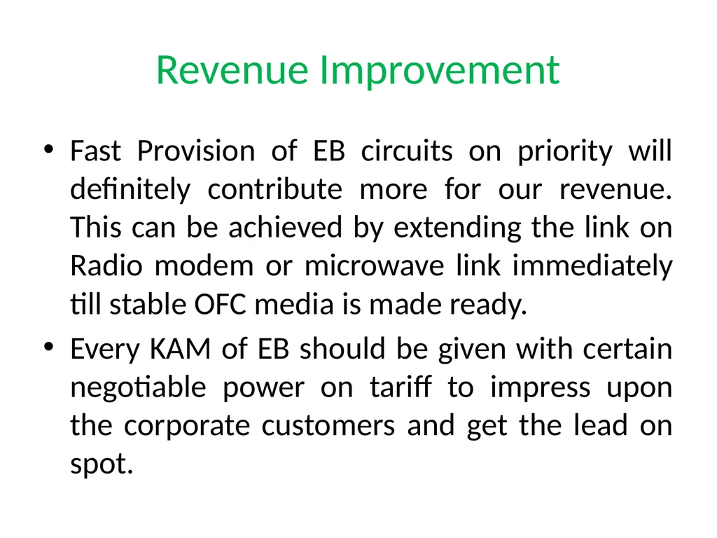 Suggestions for the betterment of the organization - slide 9 of 23