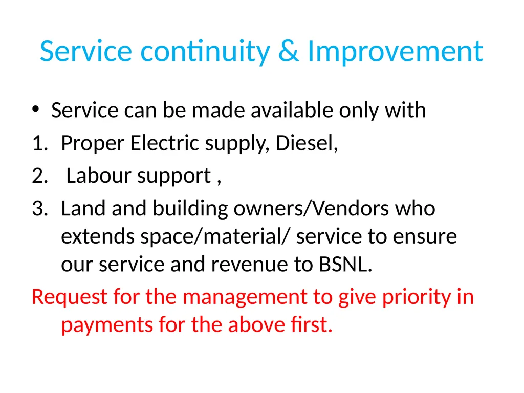 Suggestions for the betterment of the organization - slide 2 of 23