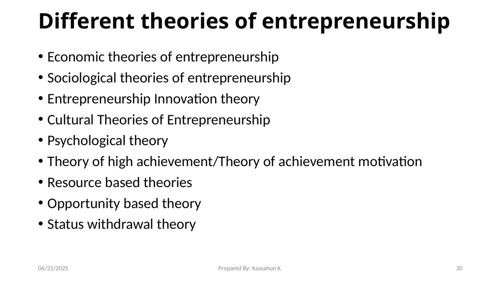 Chapter 1. Introduction 1.1 Entrepreneur and - slide 30 of 34