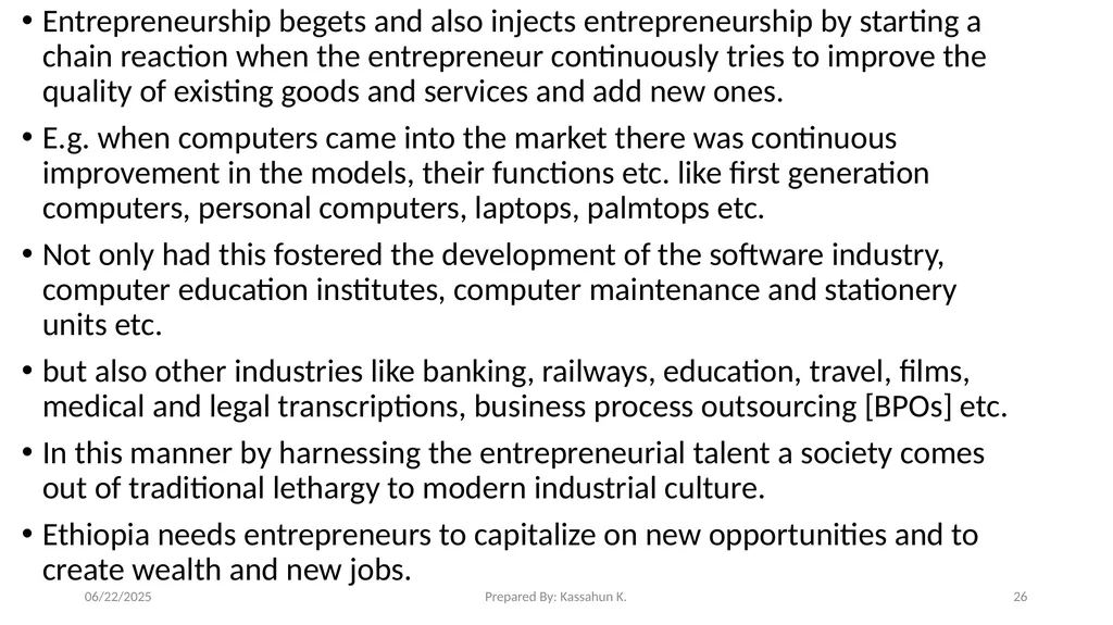 Chapter 1. Introduction 1.1 Entrepreneur and - slide 26 of 34