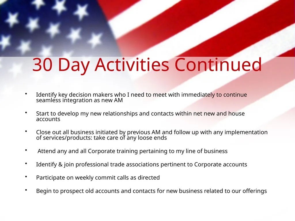 30-60-90 Day Plan Building a Roadmap for success - slide 8 of 13