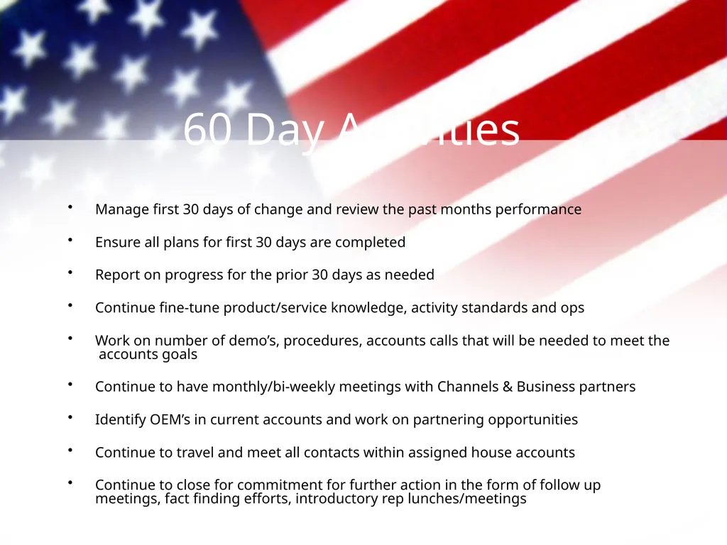 30-60-90 Day Plan Building a Roadmap for success - slide 9 of 13