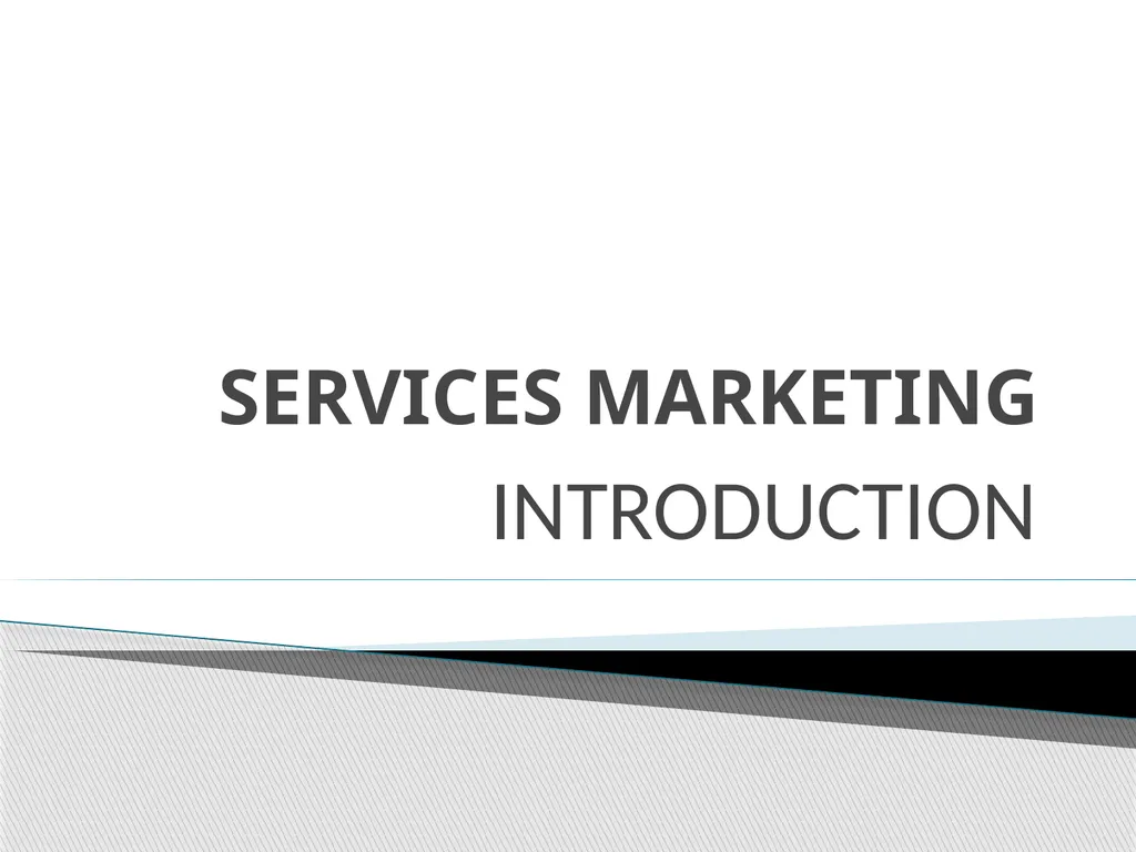 SERVICES MARKETING INTRODUCTION Salt Soft Drinks - slide 1 of 50
