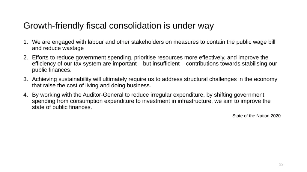 Accelerating fundamental structural transformation - slide 22 of 48