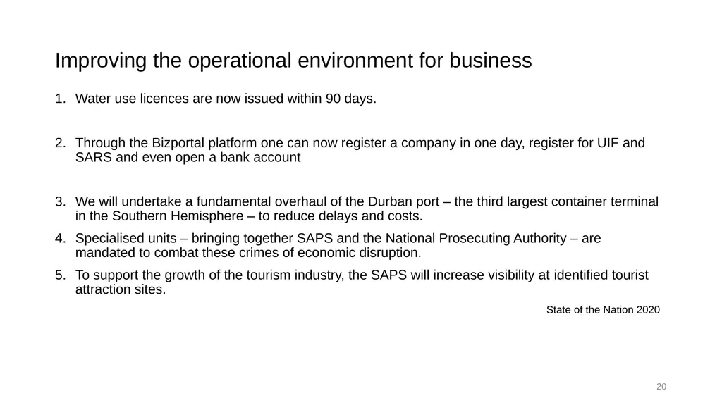 Accelerating fundamental structural transformation - slide 20 of 48