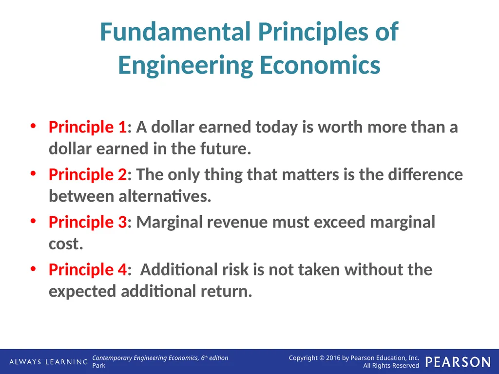 Engineering Economic Decisions Lecture No. 1 - slide 8 of 13