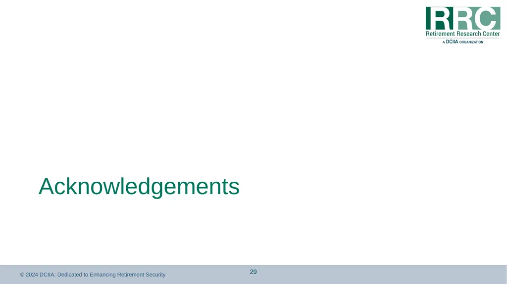 Retirement Income Solutions: Recordkeeper Study - slide 29 of 31