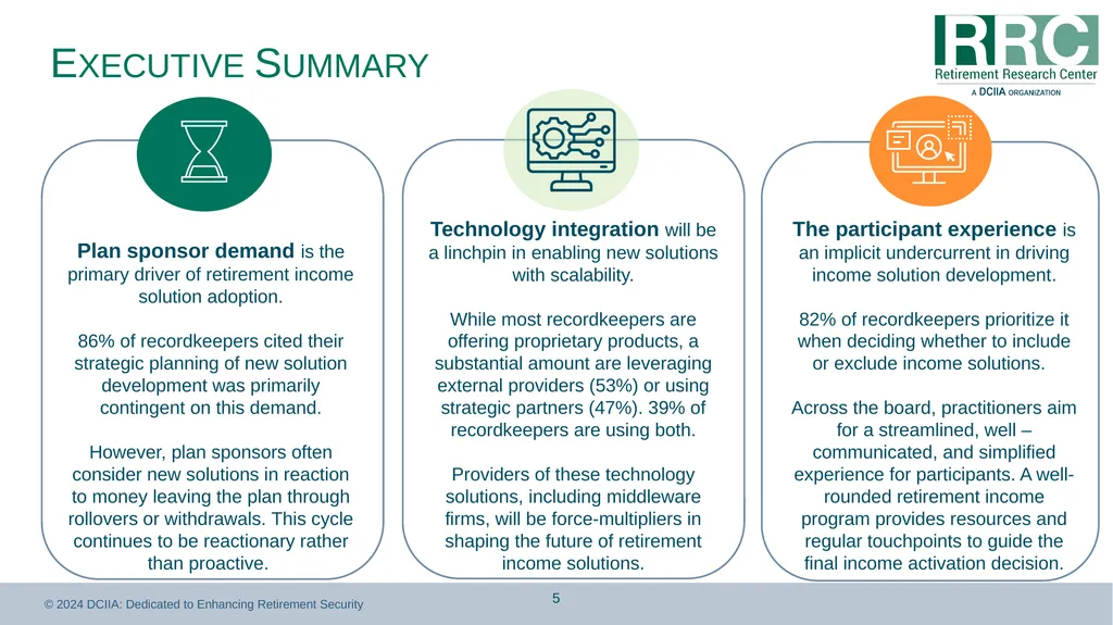 Retirement Income Solutions: Recordkeeper Study - slide 5 of 31