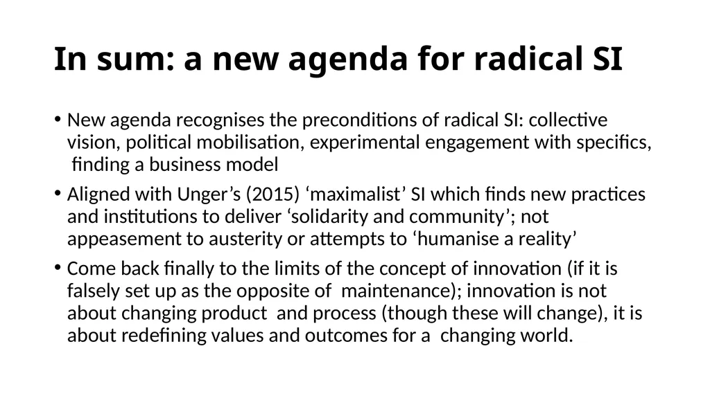 Radical social innovation Julie Froud and Karel - slide 13 of 13
