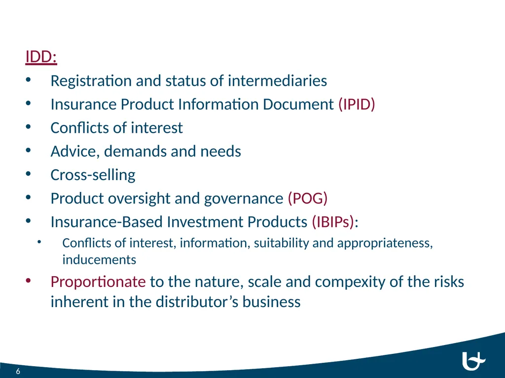 New Developments in Insurance Supervision Solvency - slide 6 of 12