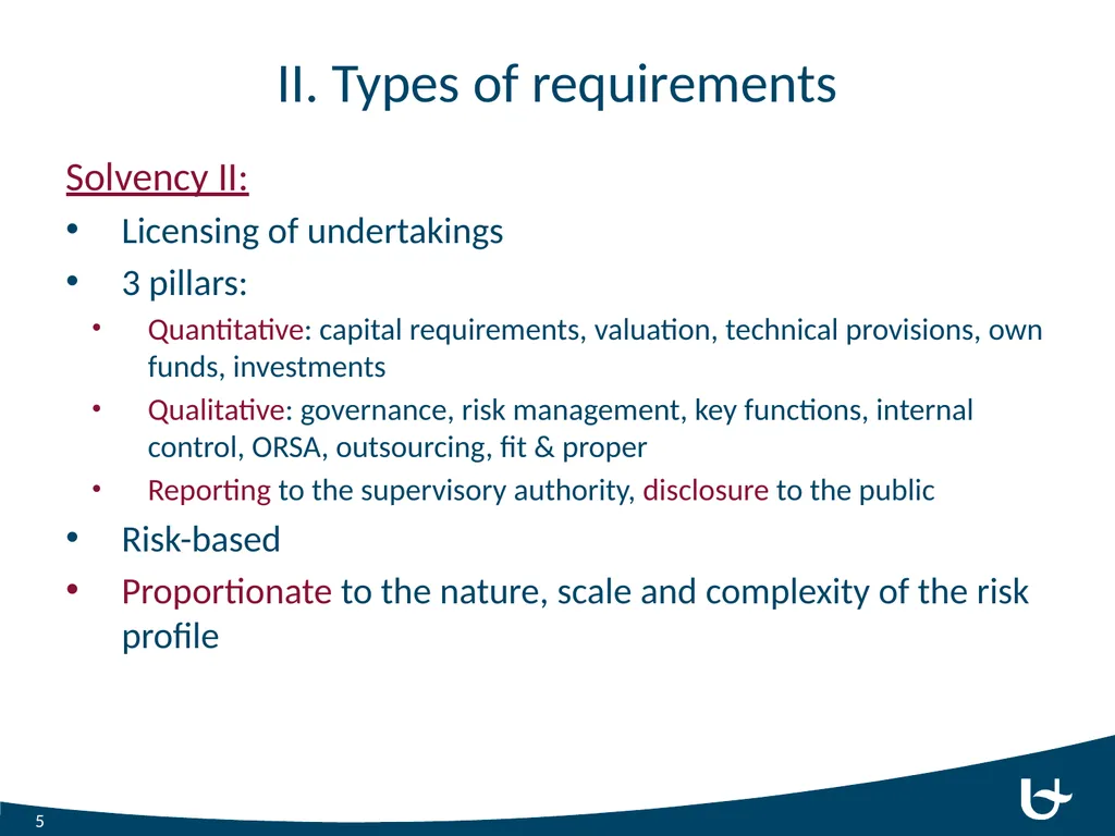 New Developments in Insurance Supervision Solvency - slide 5 of 12