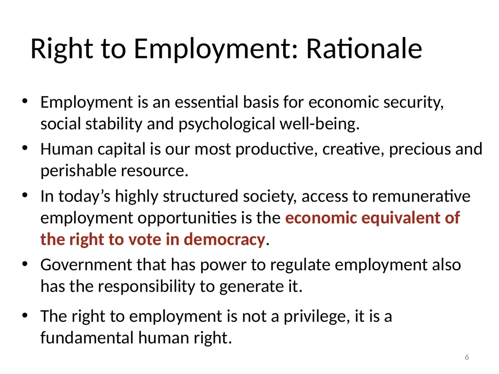 Prospects for Full Employment Presented at the - slide 6 of 11