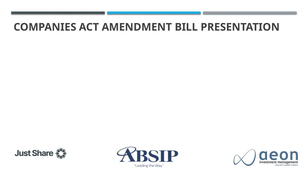 Companies Act amendment bill Presentation Aeon - slide 1 of 7