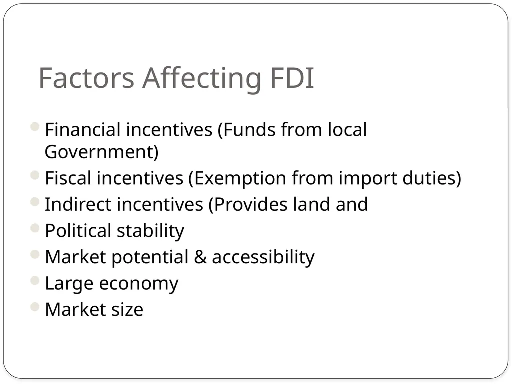 Foreign Investment In INDIA Foreign Direct - slide 9 of 22