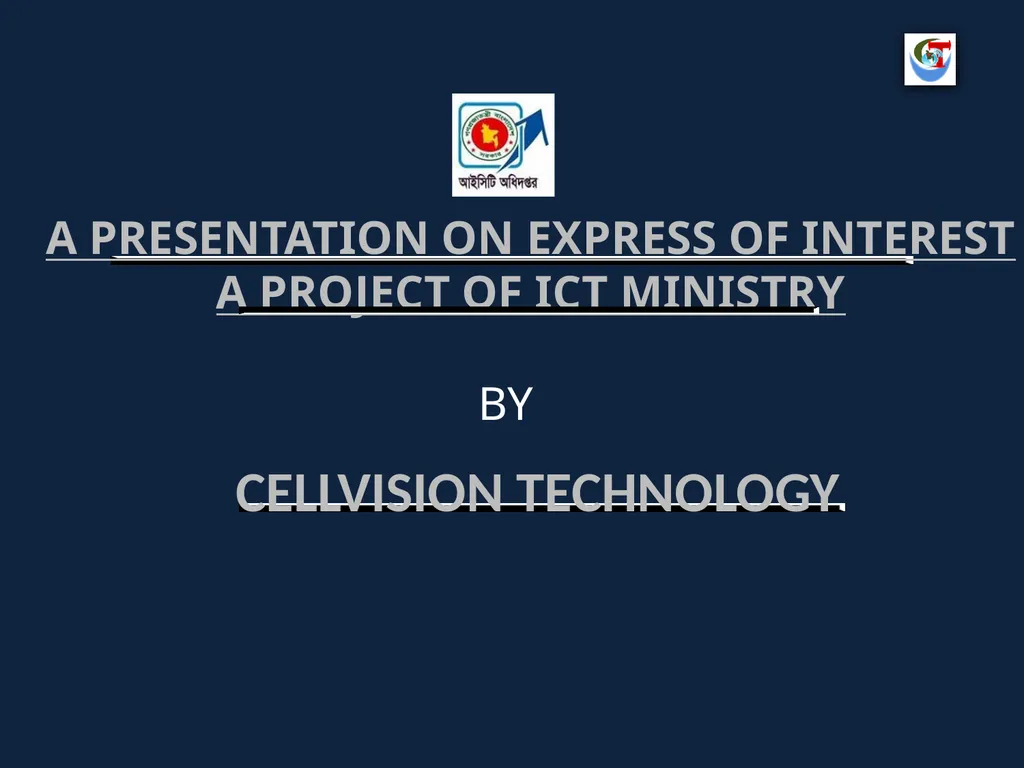 CELLVISION TECHNOLOGY BY A PRESENTATION ON EXPRESS - slide 1 of 32