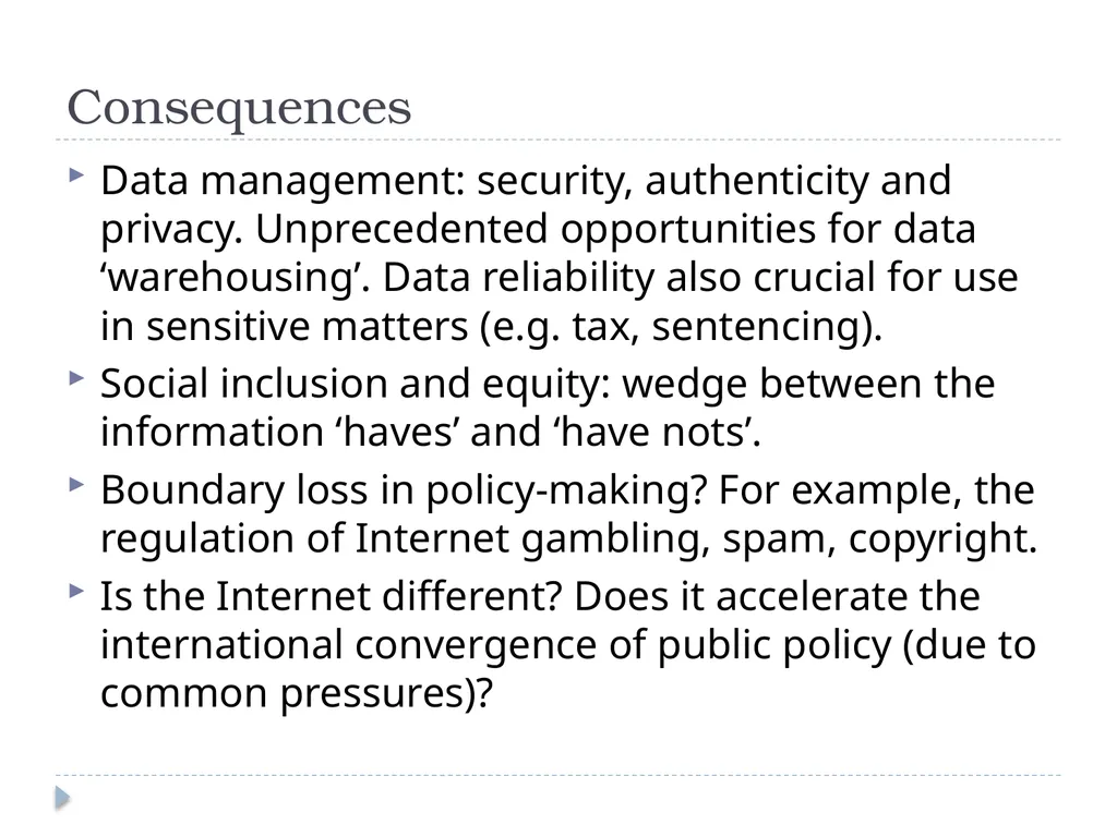 e-Government: perspectives from public policy Dr - slide 18 of 45
