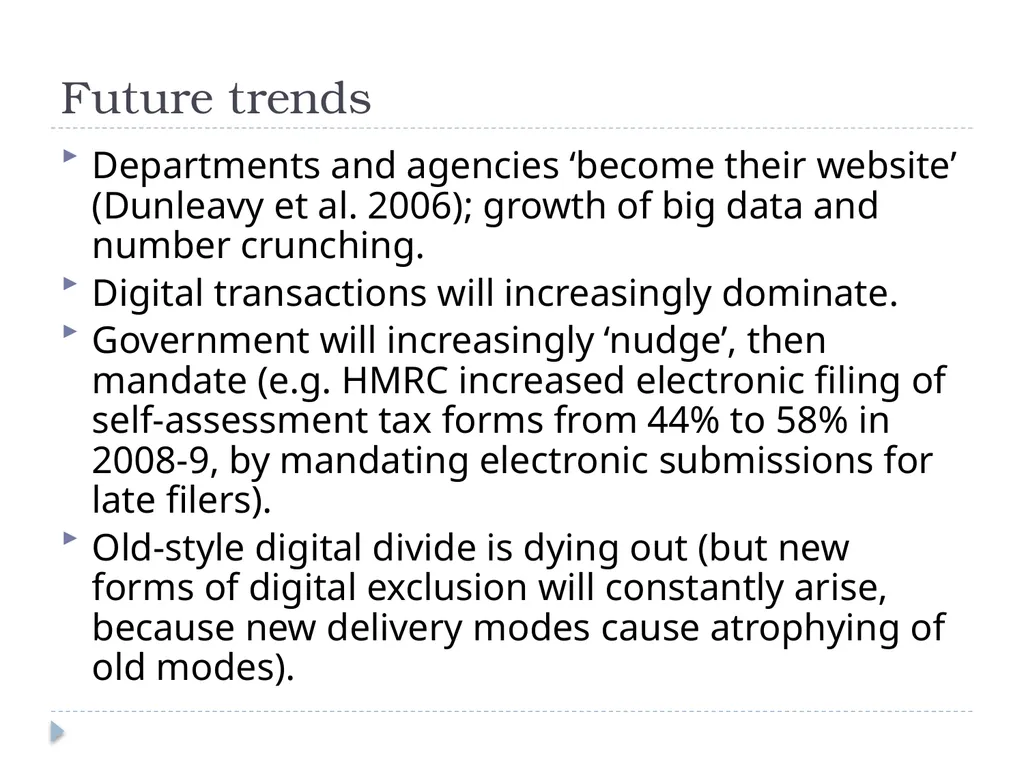 e-Government: perspectives from public policy Dr - slide 20 of 45