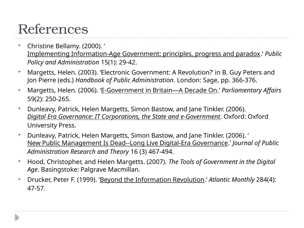 e-Government: perspectives from public policy Dr - slide 23 of 45