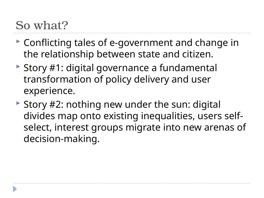 e-Government: perspectives from public policy Dr - slide 45 of 45