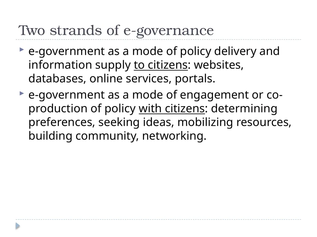 e-Government: perspectives from public policy Dr - slide 27 of 45