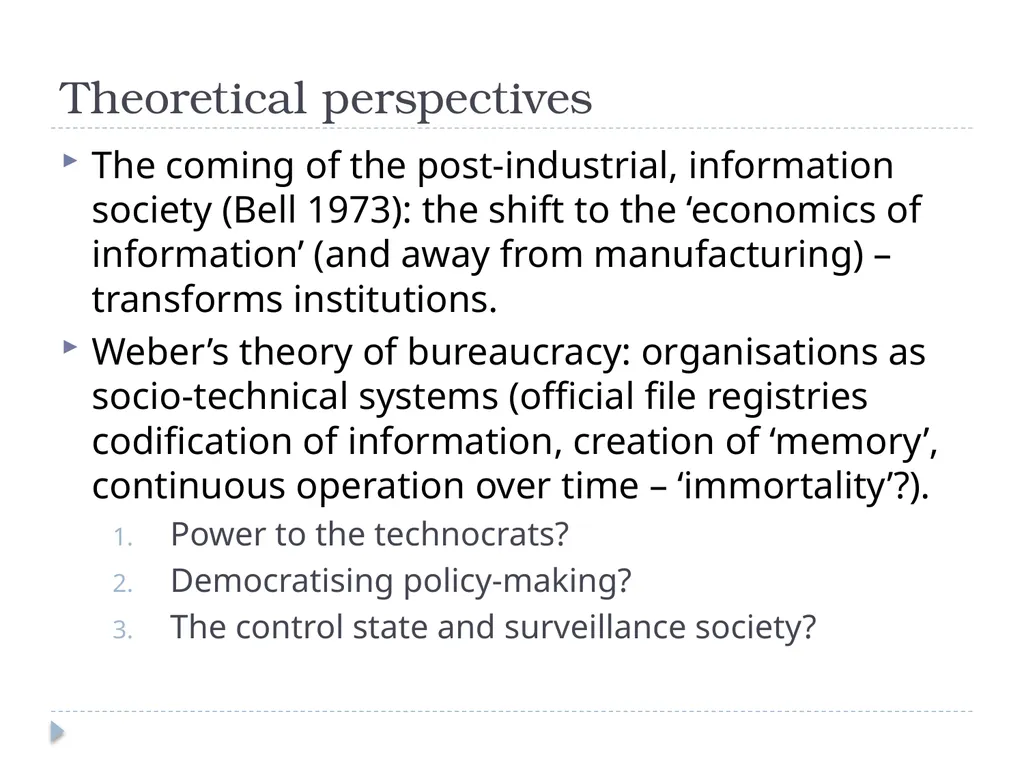 e-Government: perspectives from public policy Dr - slide 10 of 45