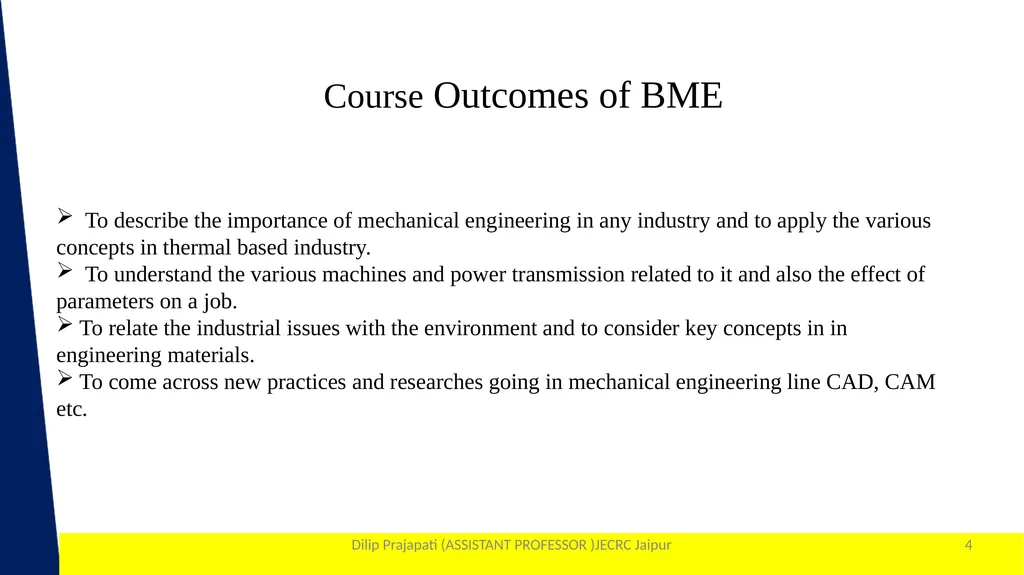 1 Year & Sem. – I Year & I SEM - slide 4 of 33