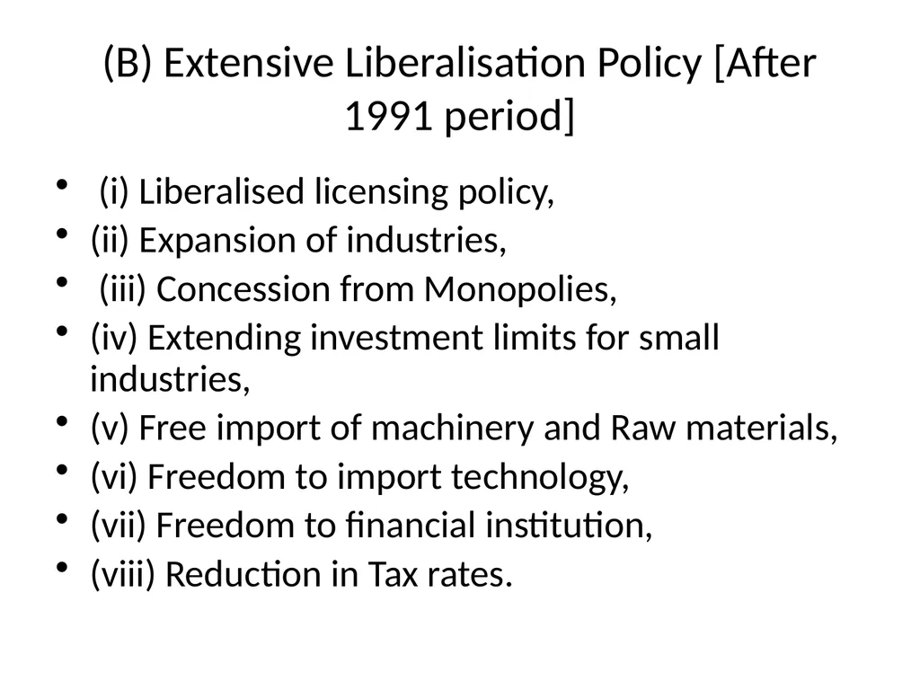 CHAPTER – 3 ECONOMIC REFORMS IN INDIA SINCE 1991 - slide 8 of 43