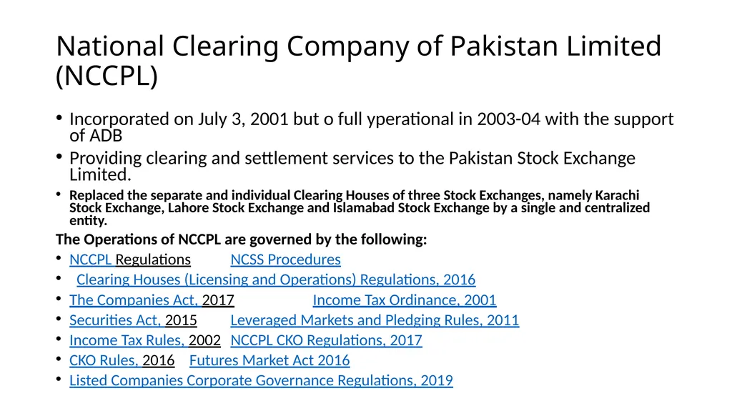 Chapter 13 Pakistan Capital Market (Capital - slide 13 of 17