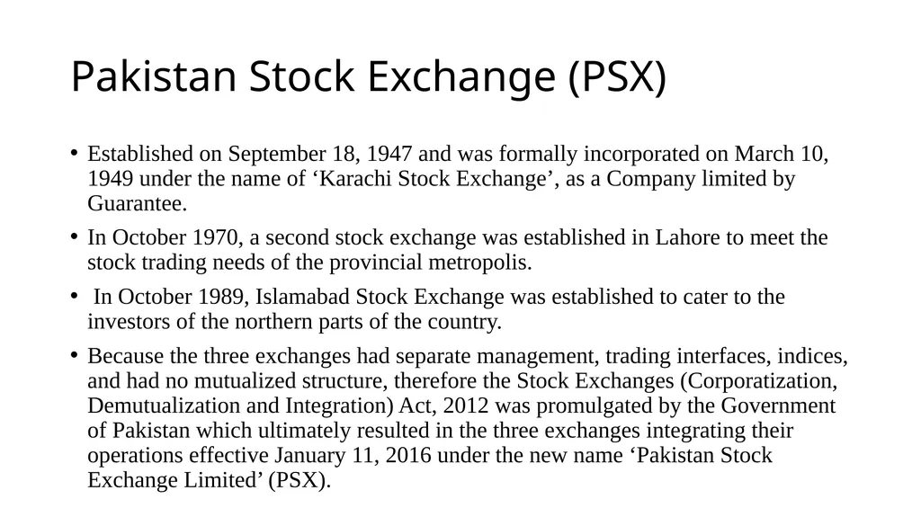 Chapter 13 Pakistan Capital Market (Capital - slide 6 of 17