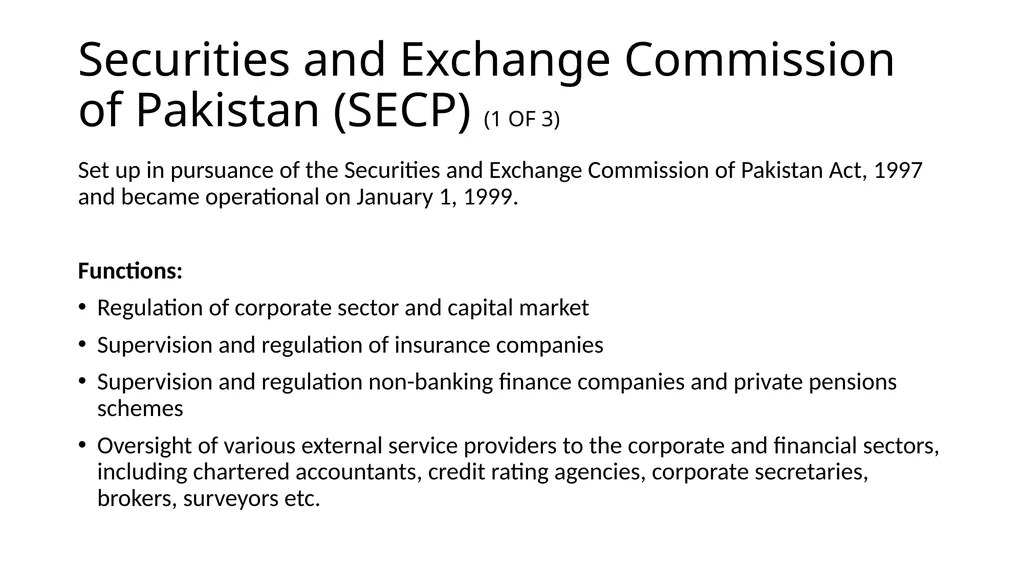 Chapter 13 Pakistan Capital Market (Capital - slide 2 of 17