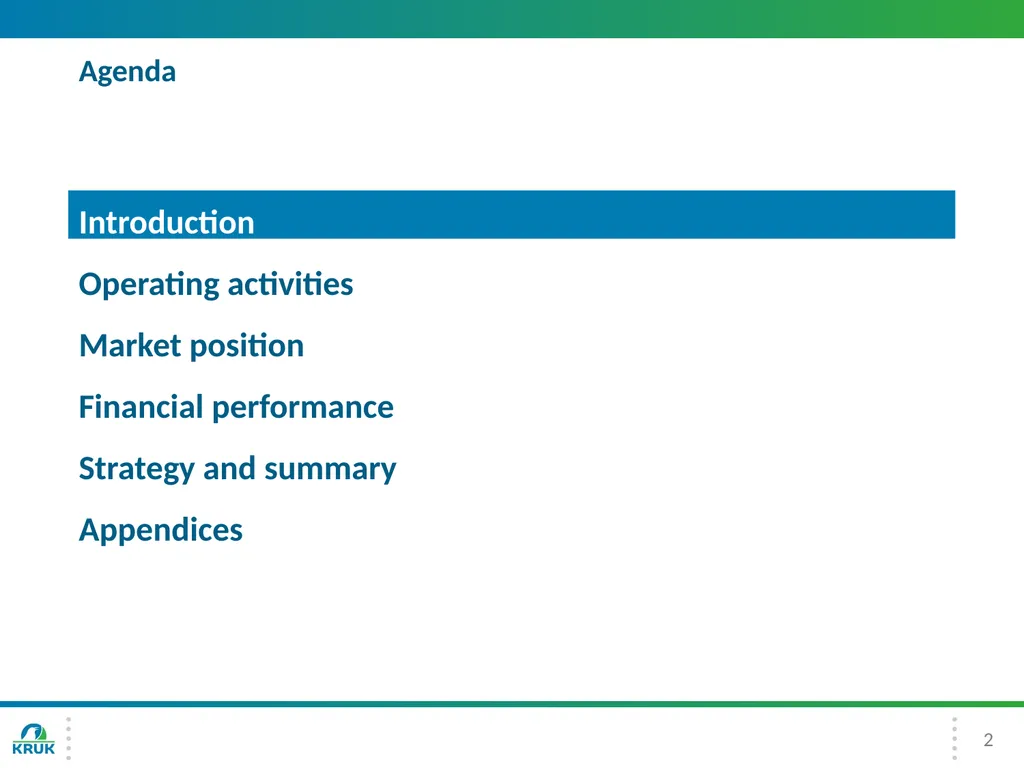 KRUK Group Presentation 3Q 2016 2 Introduction - slide 2 of 30