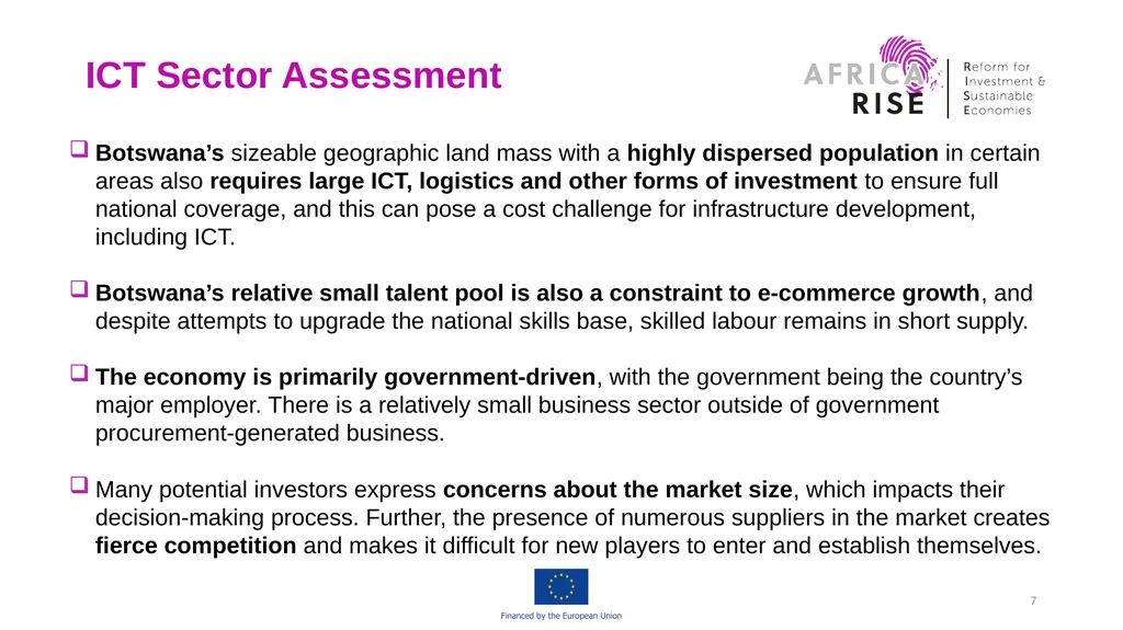 Africa RISE “Reform for Investment and Sustainable - slide 7 of 19