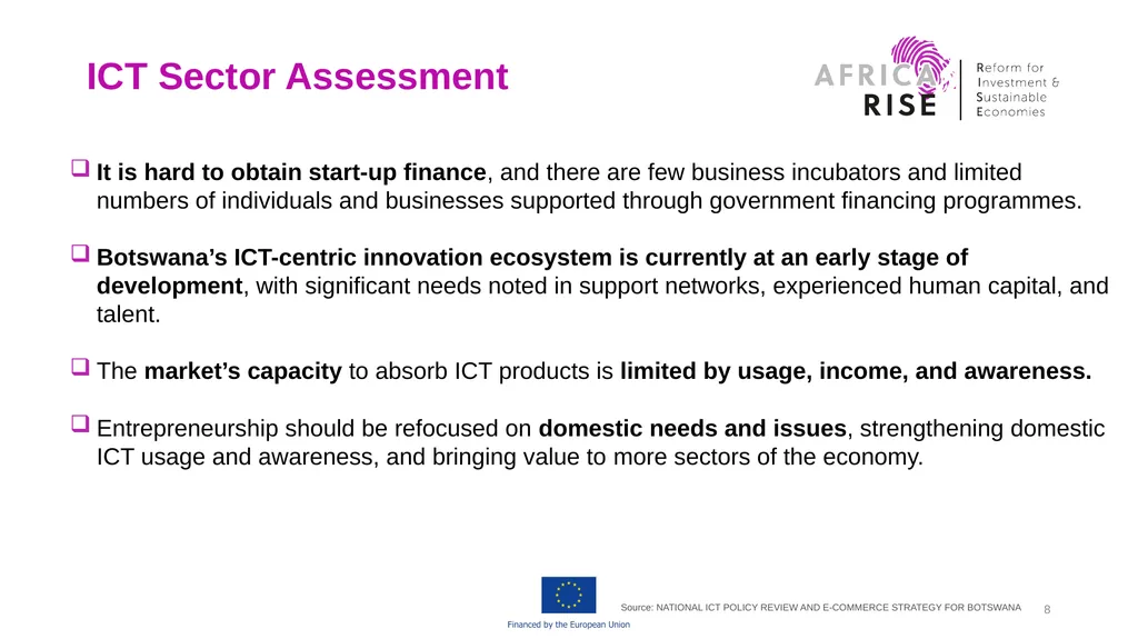 Africa RISE “Reform for Investment and Sustainable - slide 8 of 19