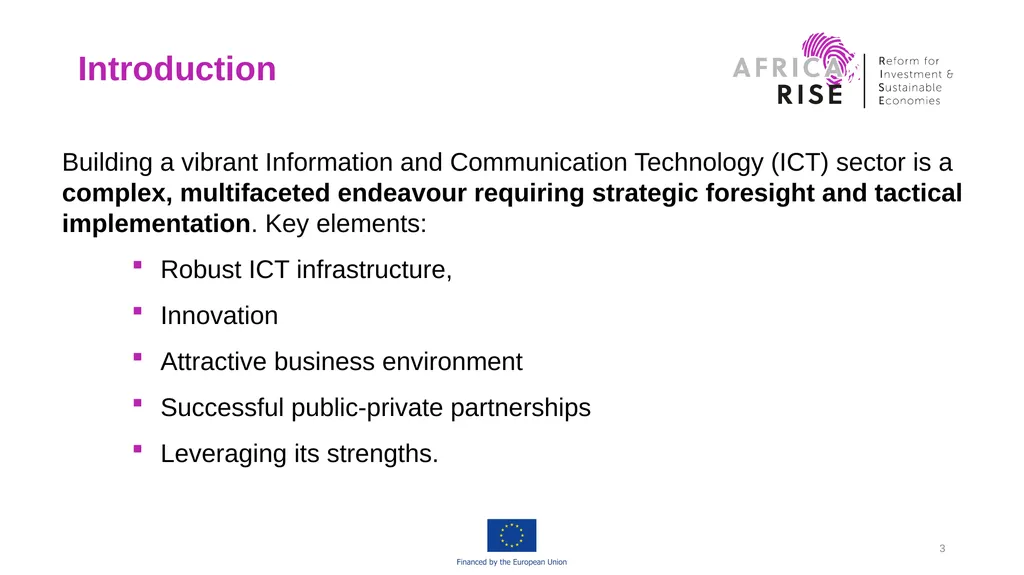 Africa RISE “Reform for Investment and Sustainable - slide 3 of 19