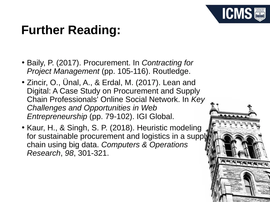 Sourcing materials and services Procurement MGT804 - slide 26 of 27