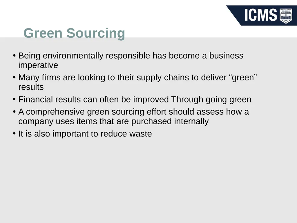 Sourcing materials and services Procurement MGT804 - slide 20 of 27