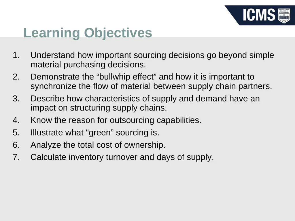 Sourcing materials and services Procurement MGT804 - slide 3 of 27