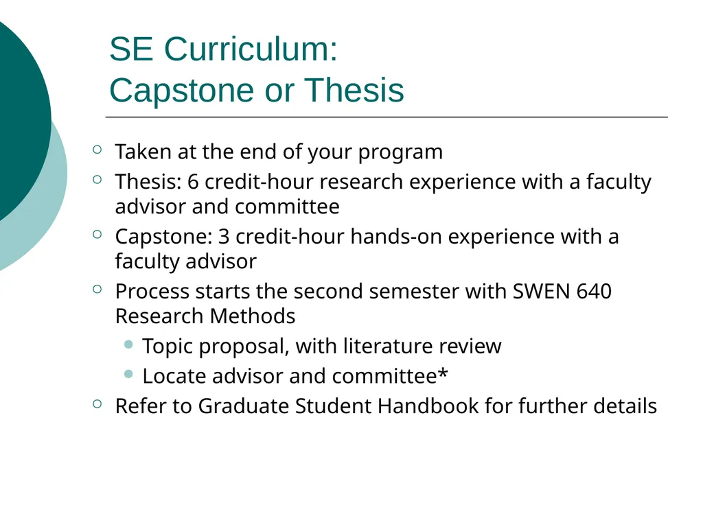 Masters of Science in Software Engineering Masters - slide 39 of 59