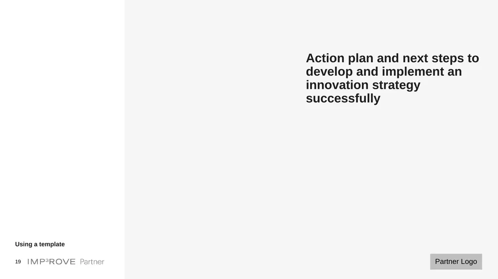 Templates for Innovation Strategy Development - slide 19 of 20