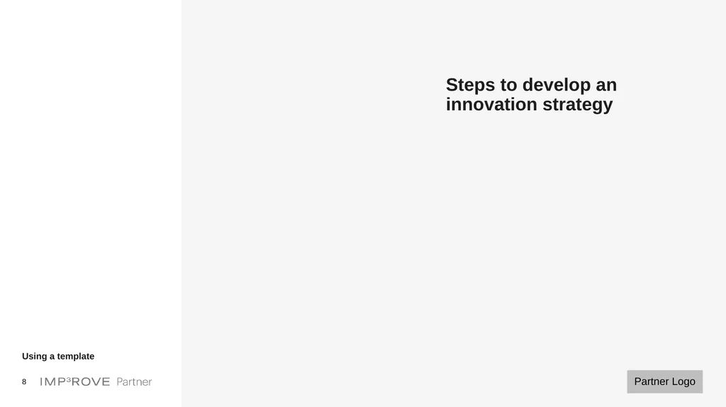 Templates for Innovation Strategy Development - slide 8 of 20