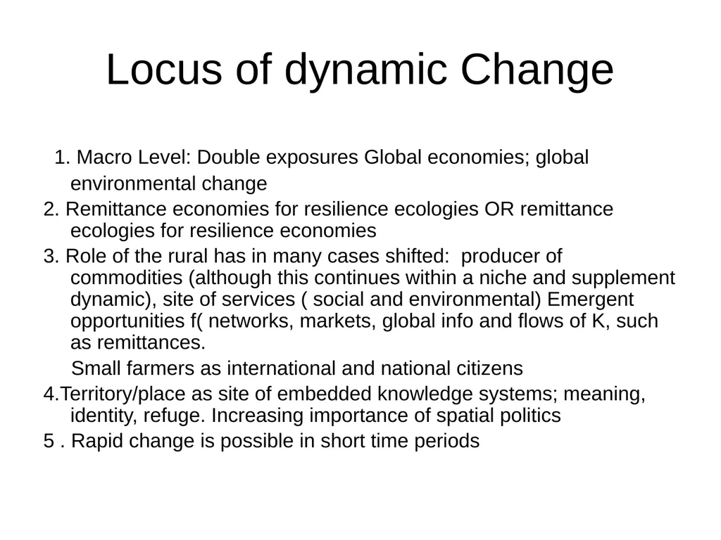 Modern Political ecologies: landscapes of social - slide 4 of 17